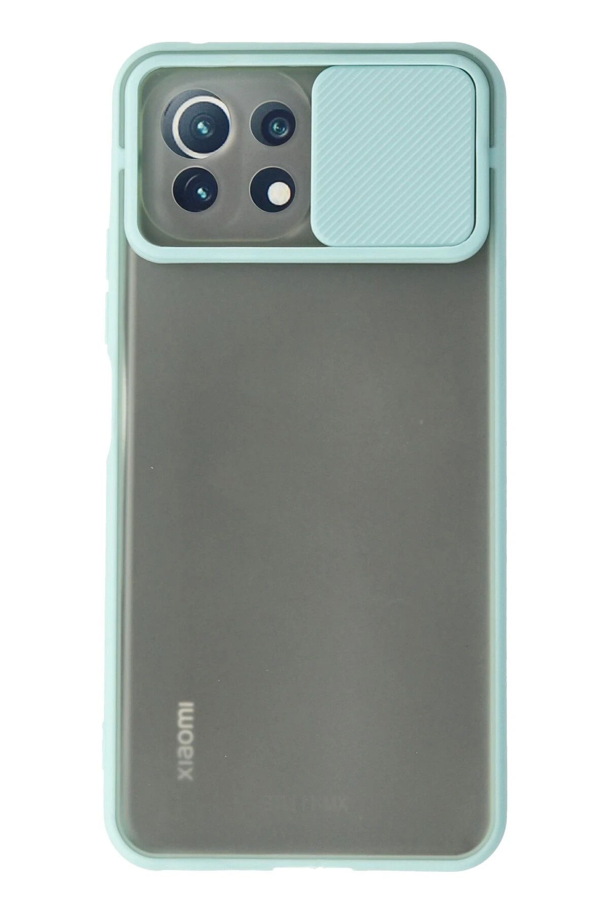 NewFace Xiaomi Mİ 11 Lite Kılıf Palm Buzlu Kamera Sürgülü Silikon - Turkuaz JOJUA