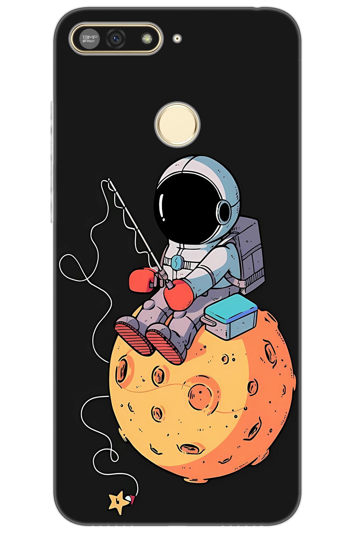 Ceppare Honor 7A (AUM-L29) Uyumlu Kılıf Desen Baskılı Silikon Astronot STK:640 CP-cUwWNK7