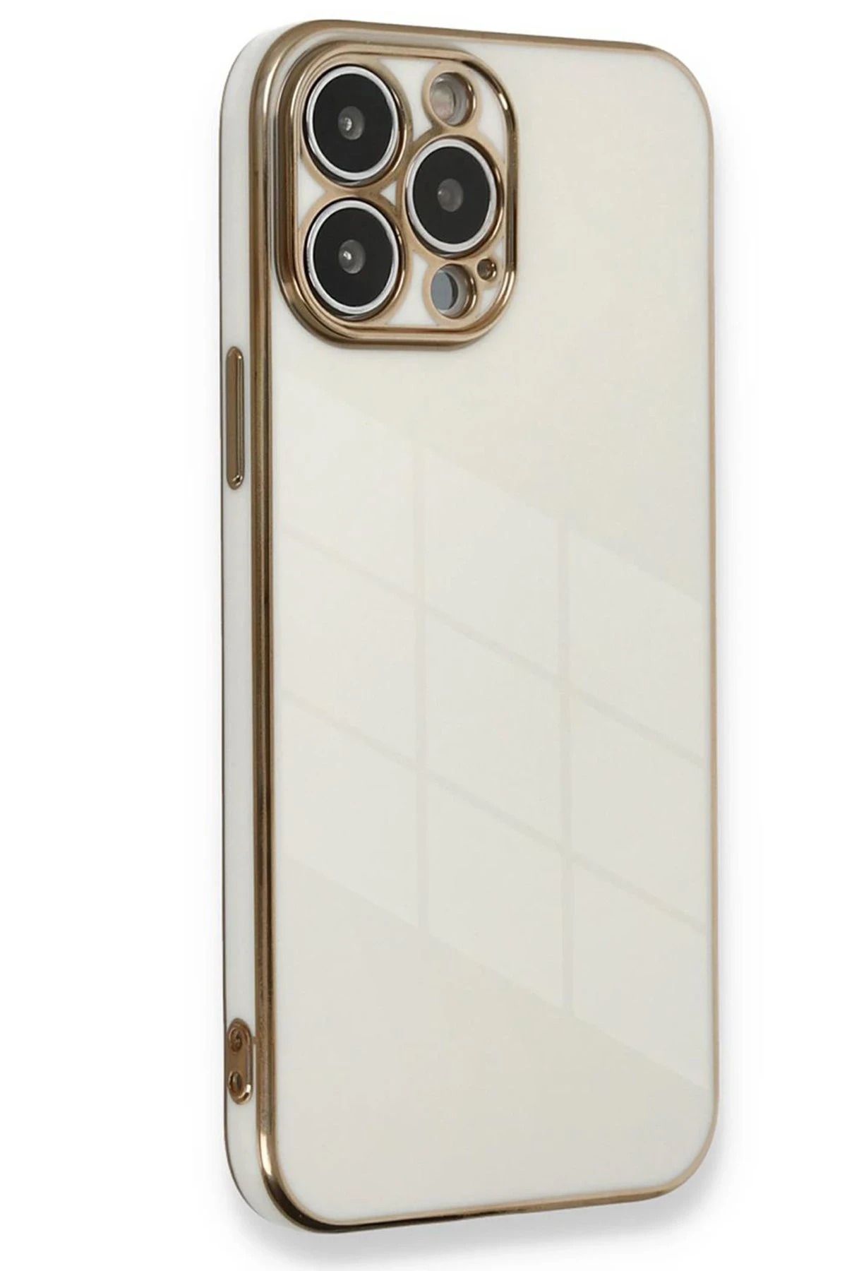 NewFace iPhone 15 Pro Kılıf Volet Silikon - Beyaz JOJUA