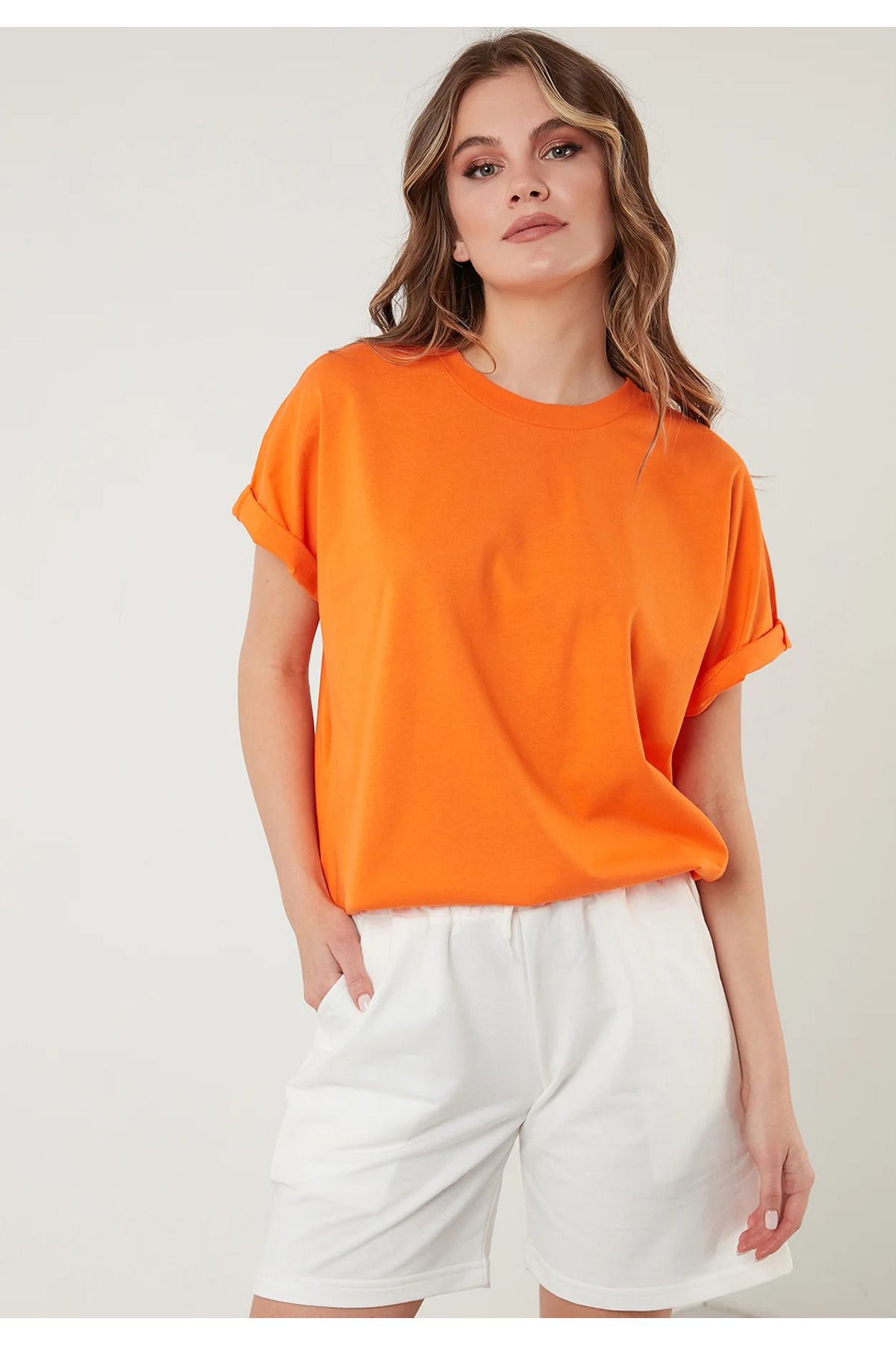 GHAND Regular Normal Kalıp Turuncu Basic Unısex süprem kısa kollu baskısız T-Shirt