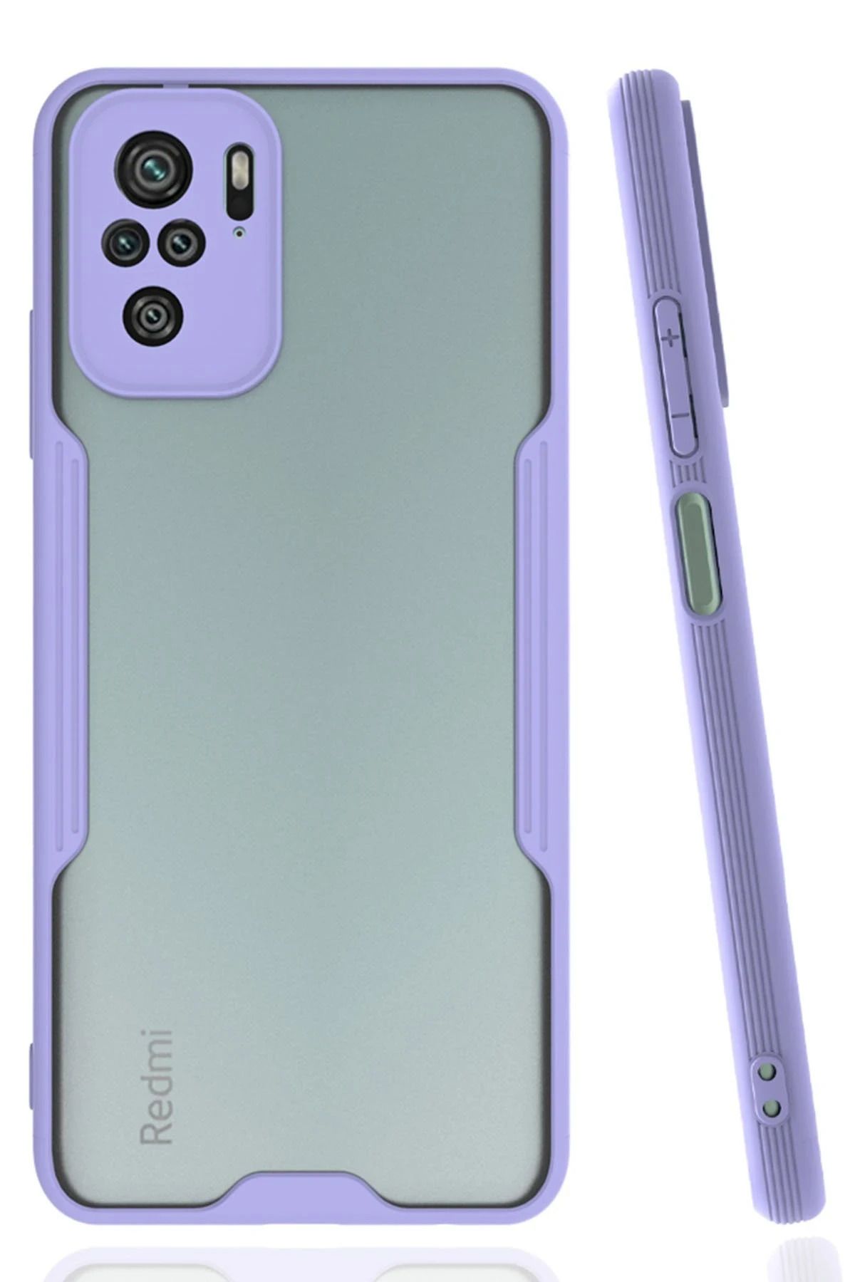 NewFace Xiaomi Redmi Note 10 Kılıf Platin Silikon - Lila NRMSA