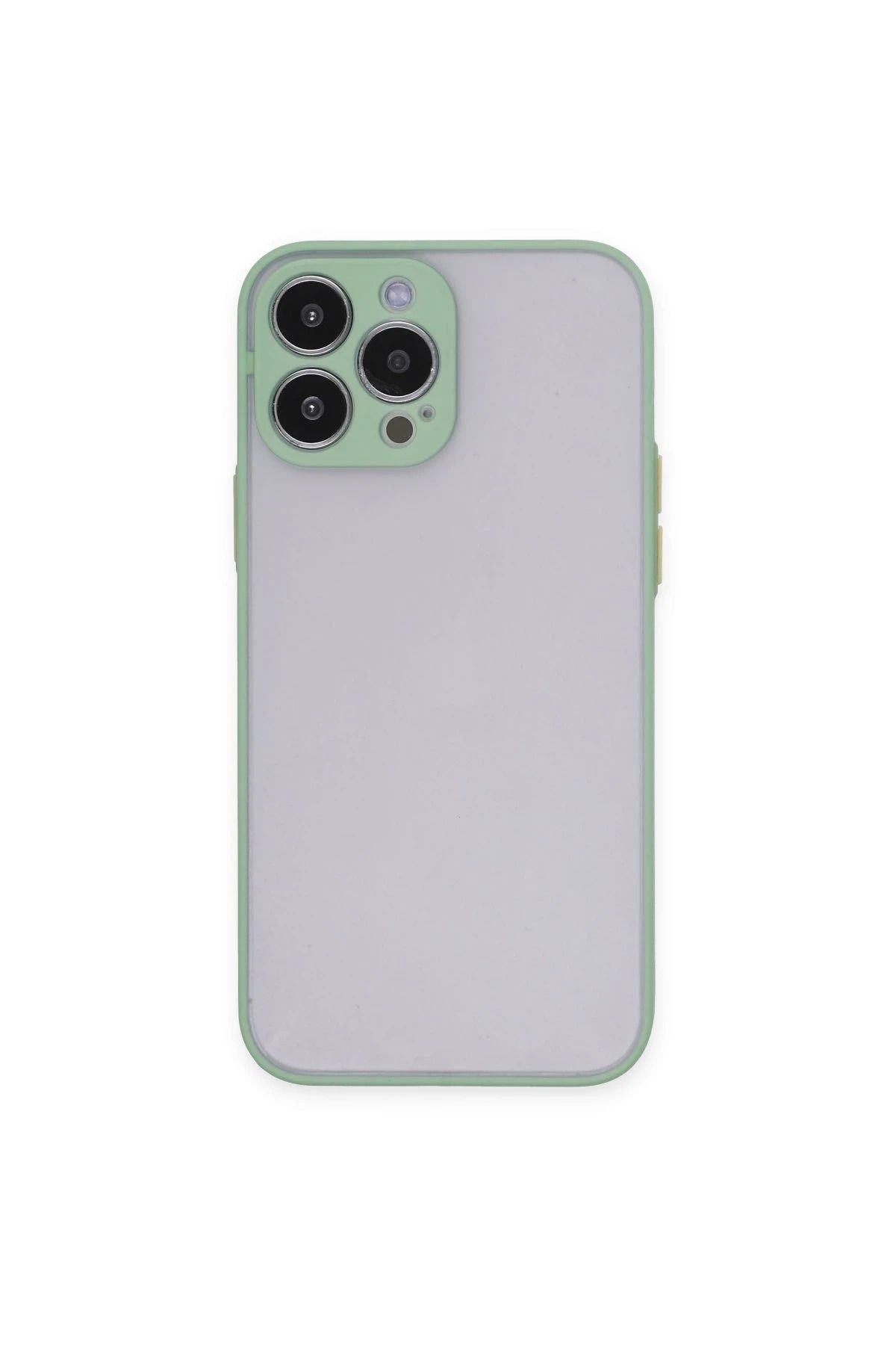 NewFace iPhone 15 Pro Max Kılıf Montreal Silikon Kapak - Açık Yeşil JOJUA
