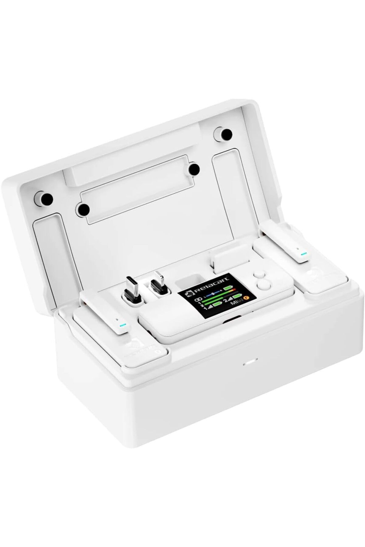 STOREMAX nffashopm Mi3 White | Çift Kanallı Mini Wireless/Kablosuz Mikrofon Sistemi (iOS | Android | DSLR |