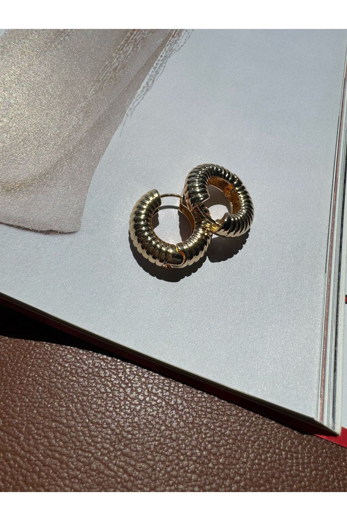 MODA Gold Çelik Kalın Halka Küpe 2 cm