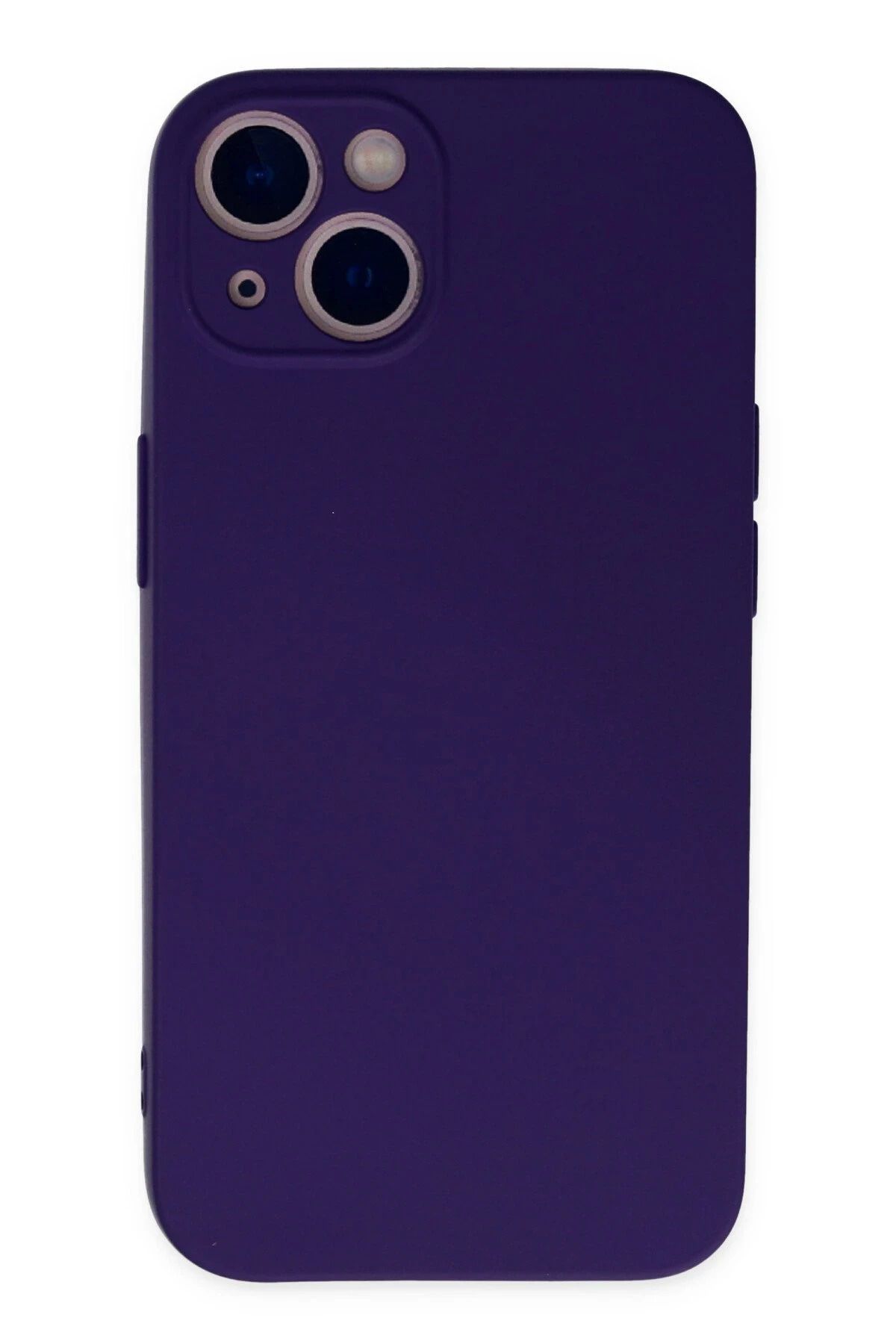 NewFace iPhone 13 Mini Uyumlu Kılıf Nano içi Kadife Silikon - Mor HNZRN
