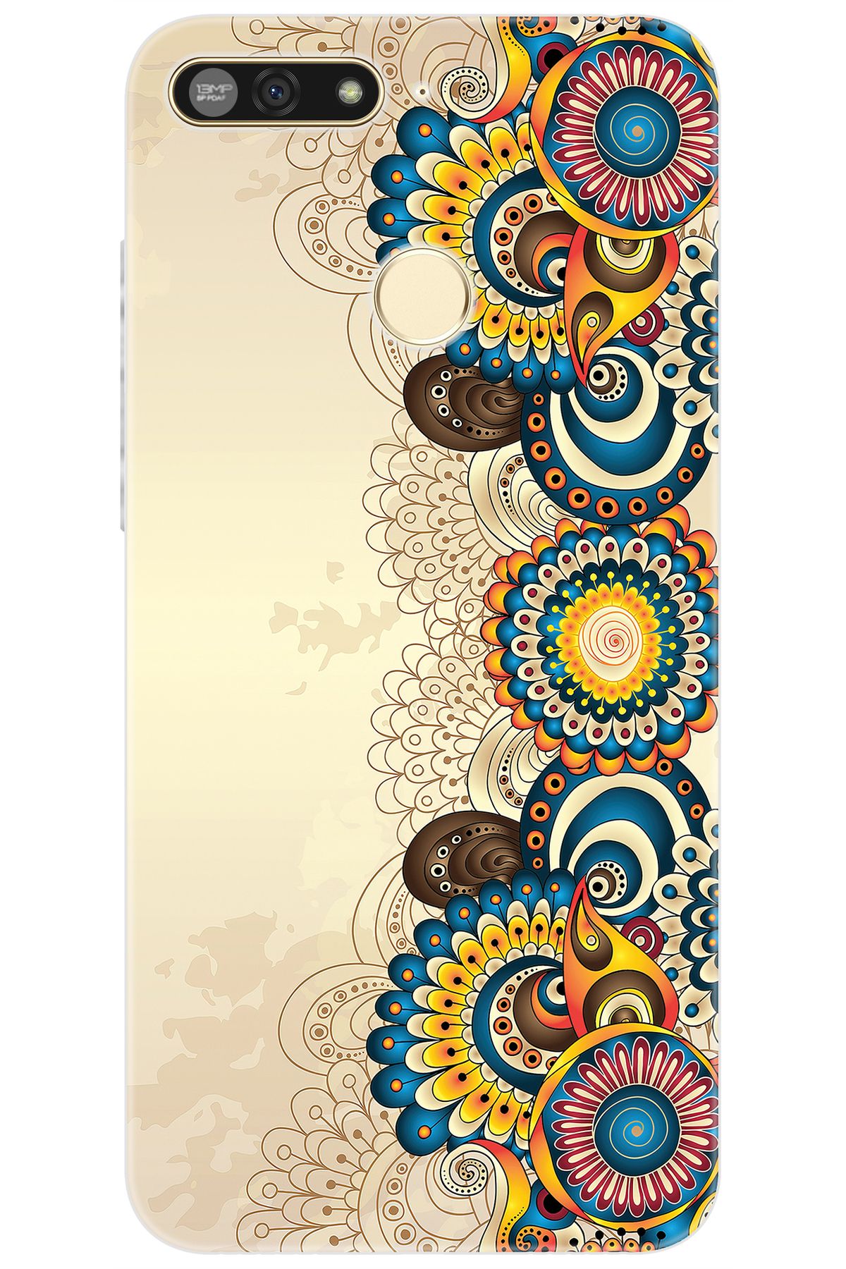 Ceppare Honor 7A (AUM-L29) Uyumlu Kılıf Desen Baskılı Silikon Dekoratif Çiçek Tasarım STK:531 CP-YRhOY8b