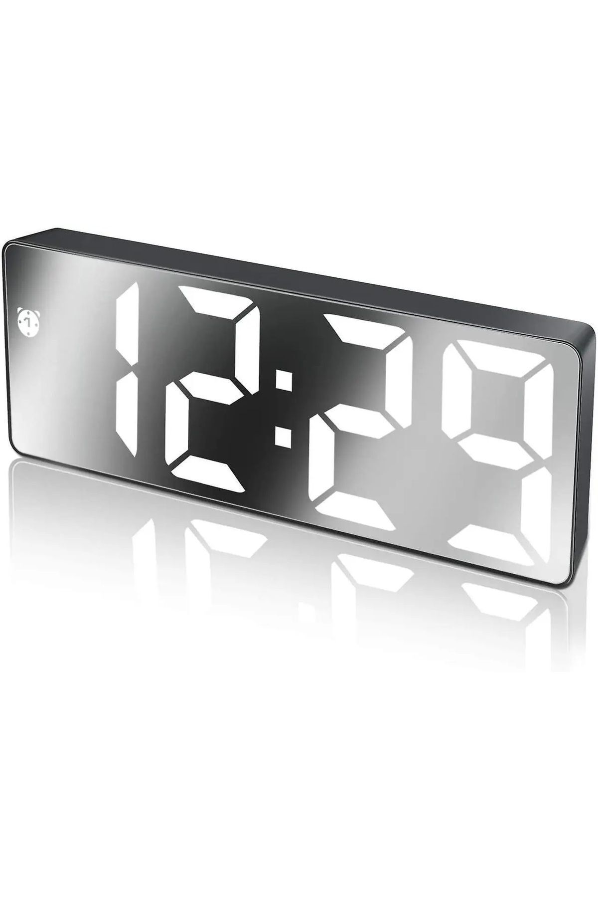 Alsamkapsam Alarm Takvimli Aynalı Termometre Led Dijital Modern Masa Saati
