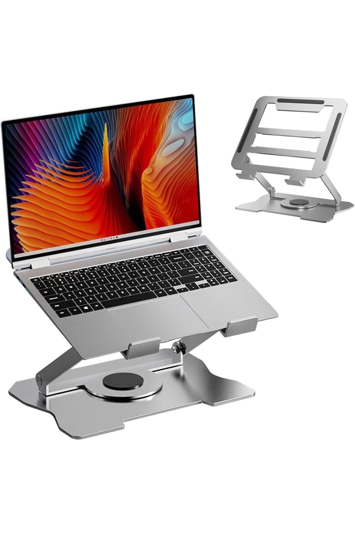 STOREMAX nffashopm Trend Laptop/Notebook/Macbook ile Uyumlu 360 Derece Dönebilen Yüksek Kalite Katlanabilir