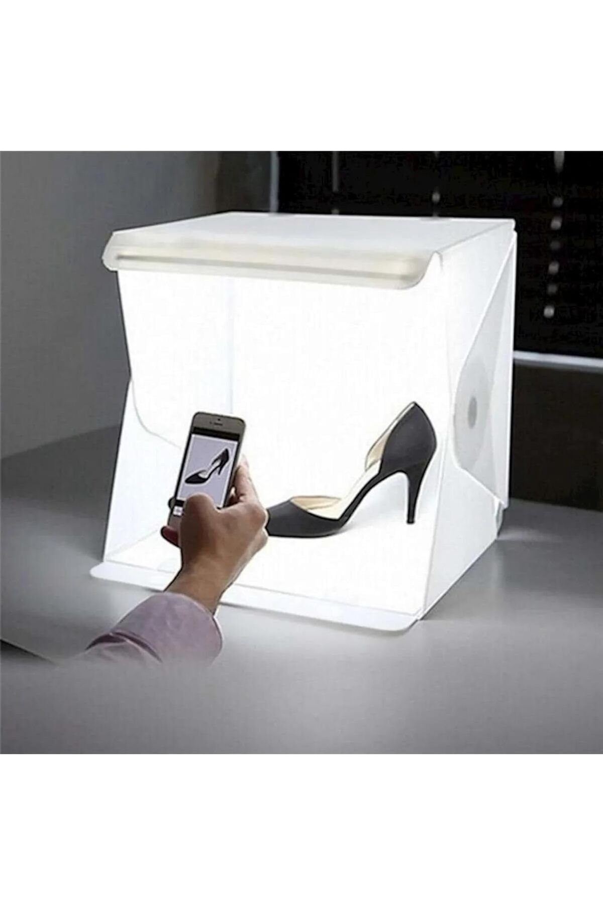 STOREMAX nffashopm Mini Stüdyo Led Işıklı 20x20 cm Ürün Fotoğraf Çekim Çadırı storestarx 1051353