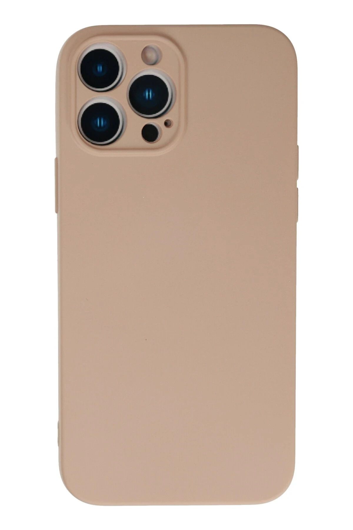 NewFace iPhone 13 Pro Kılıf Nano içi Kadife Silikon - Pudra NRMSA
