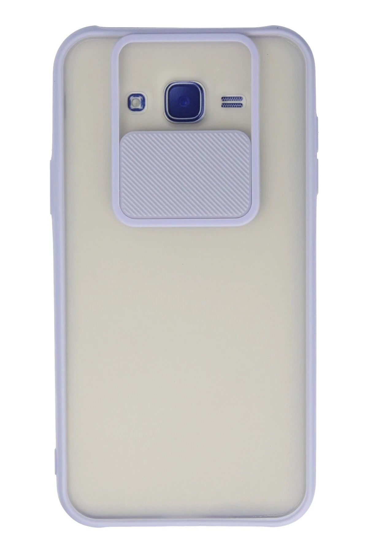 NewFace Samsung Galaxy J7 Kılıf Palm Buzlu Kamera Sürgülü Silikon - Lila JOJUA