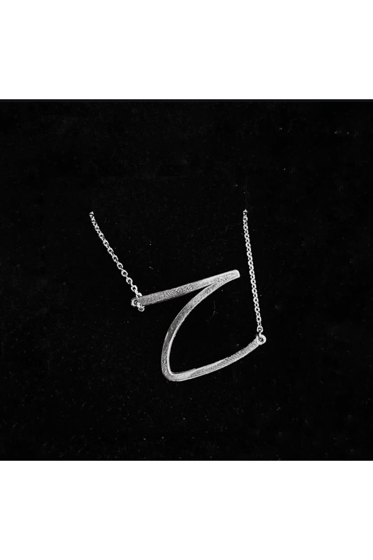 Alldo Jewelry N harfi 925 ayar gümüş kolye