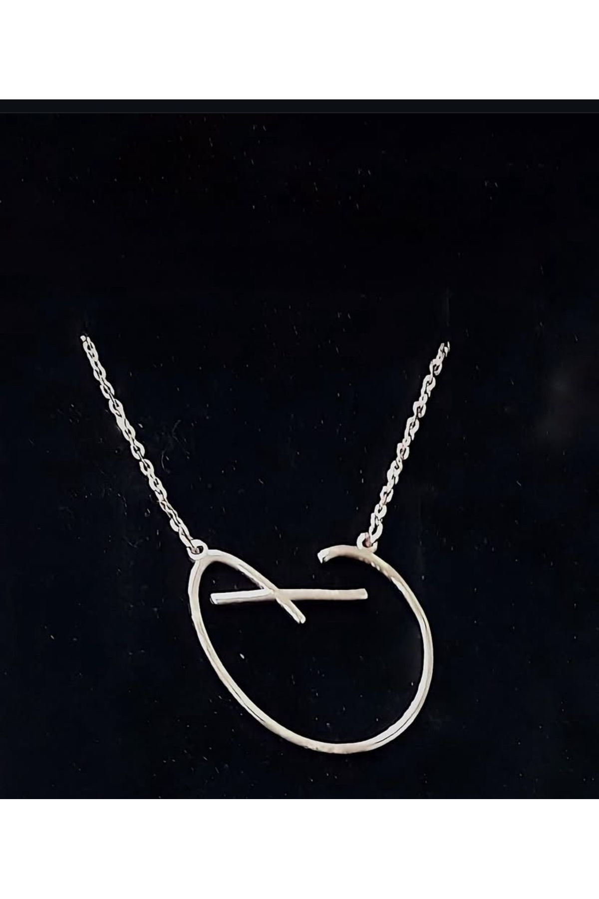 Alldo Jewelry D harfi gümüş kolye