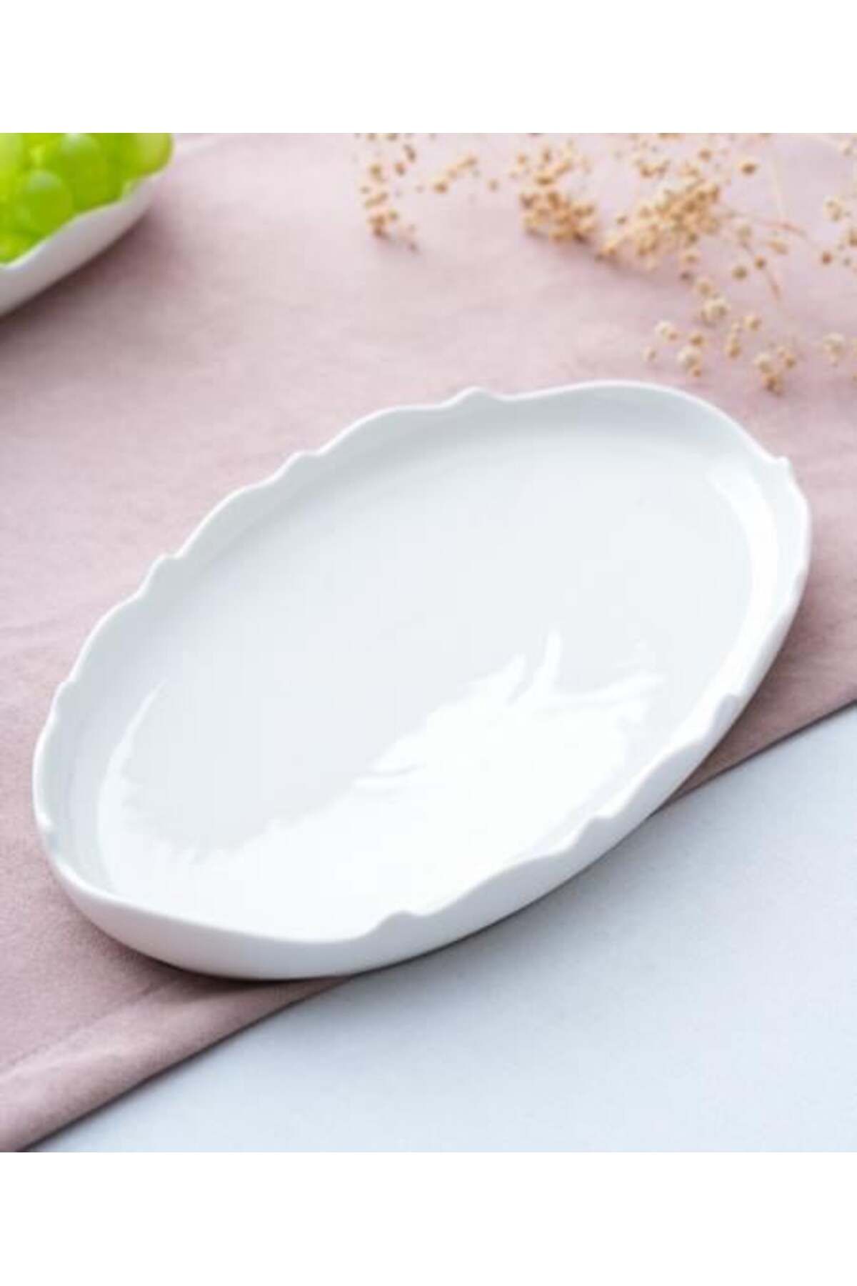 şirin eşyalarım Nirvana Porselen Oval Kayık Tabak - 32 cm / 1 Adet