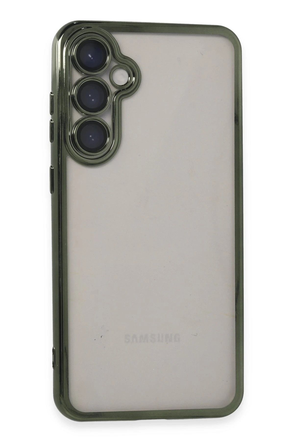 NewFace Samsung Galaxy S23 FE Kılıf Lensli Silikon - Yeşil JOJUA