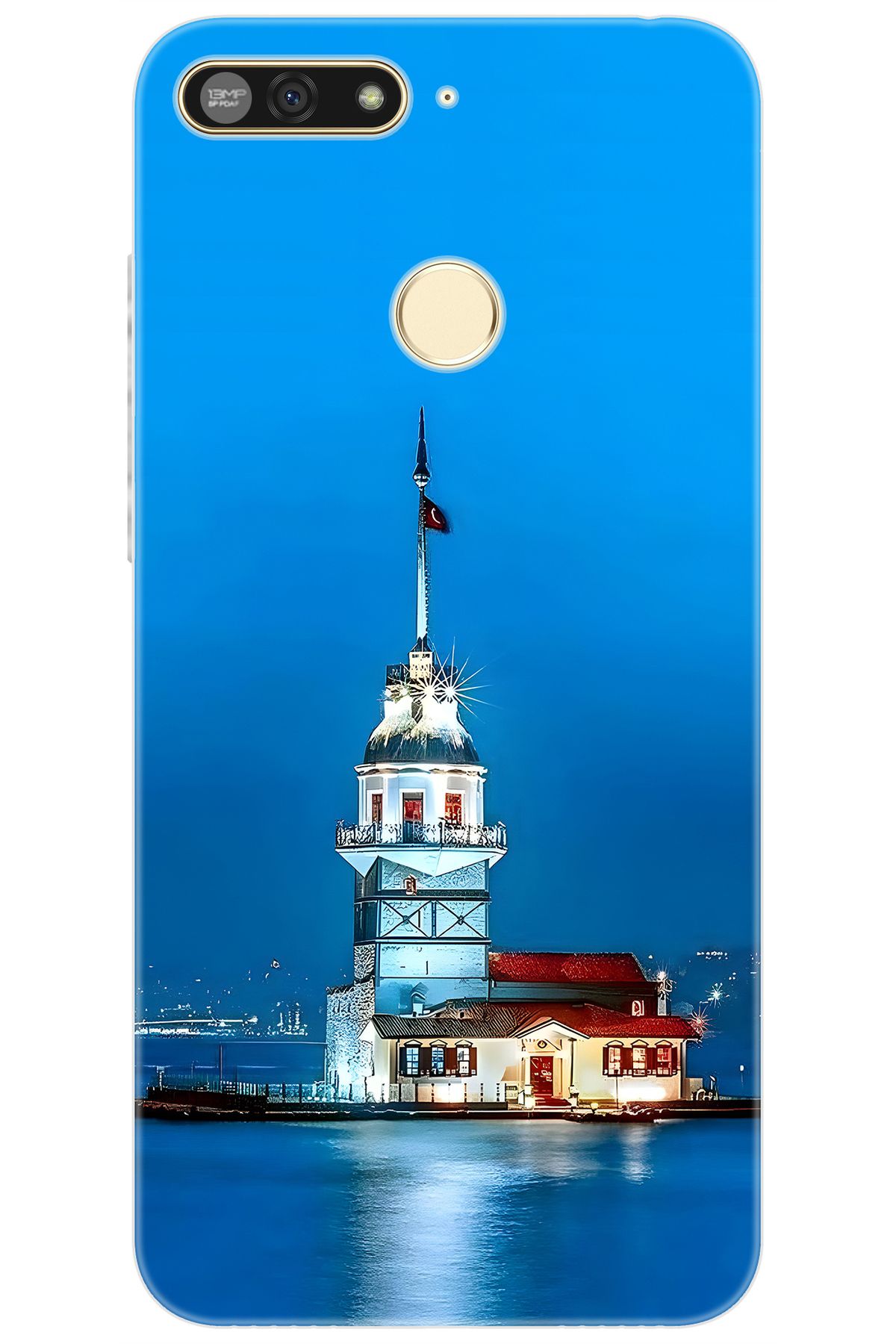Ceppare Honor 7A (AUM-L29) Uyumlu Kılıf Desen Baskılı Silikon Kız Kulesi STK:617 CP-o1NgexT