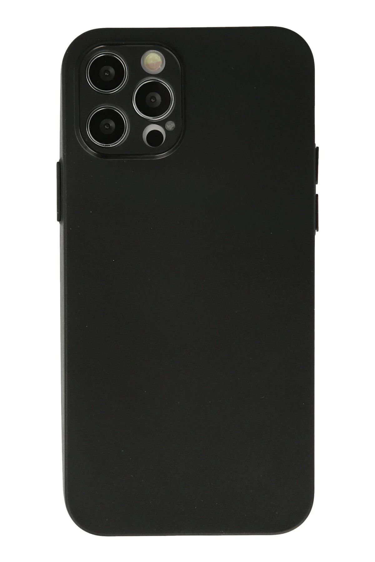 NewFace İphone 12 Pro Max Kılıf Silikon - Siyah Flkry