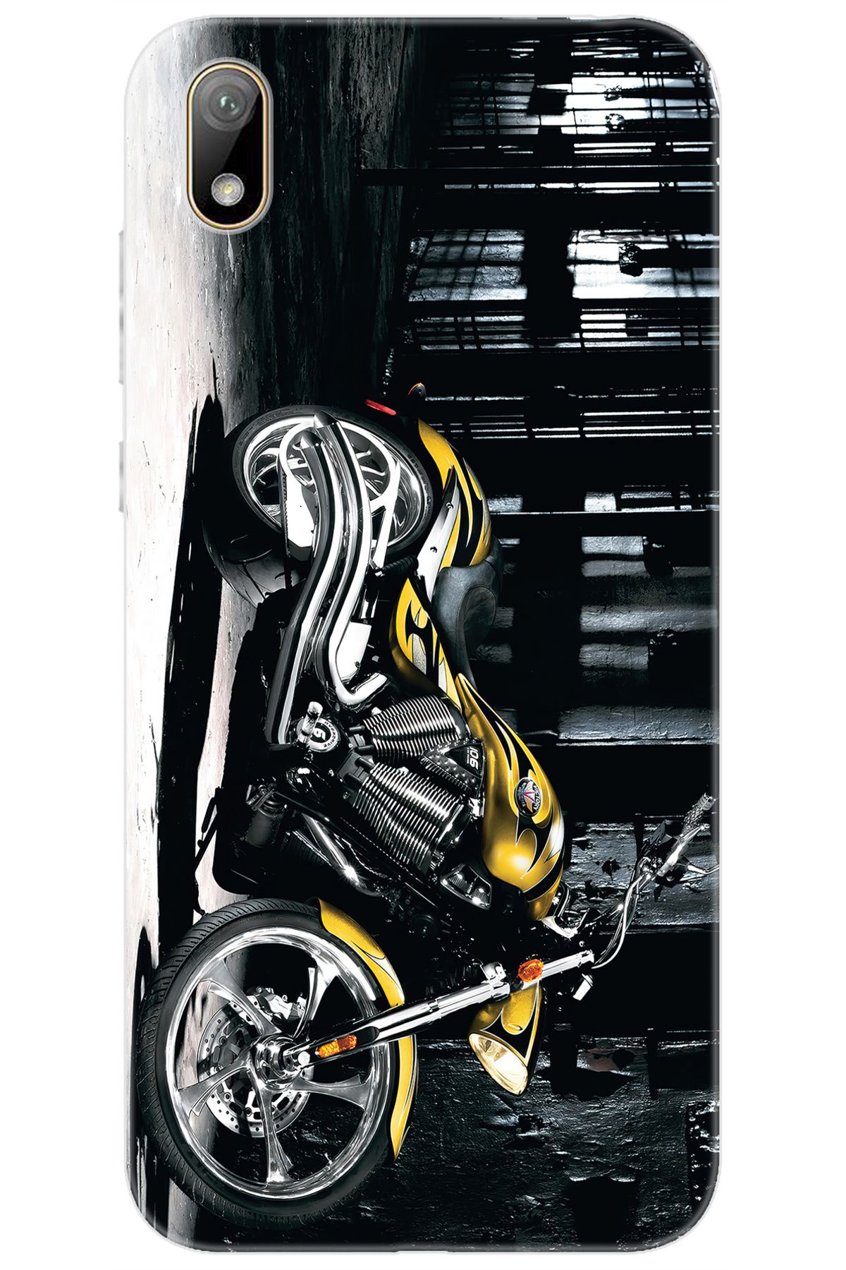Ceppare Huawei Y5 2019 (AMN-LX2/LX9) Uyumlu Kılıf Desen Baskılı Silikon Motorcycle STK:297 CP-J9mNHEo
