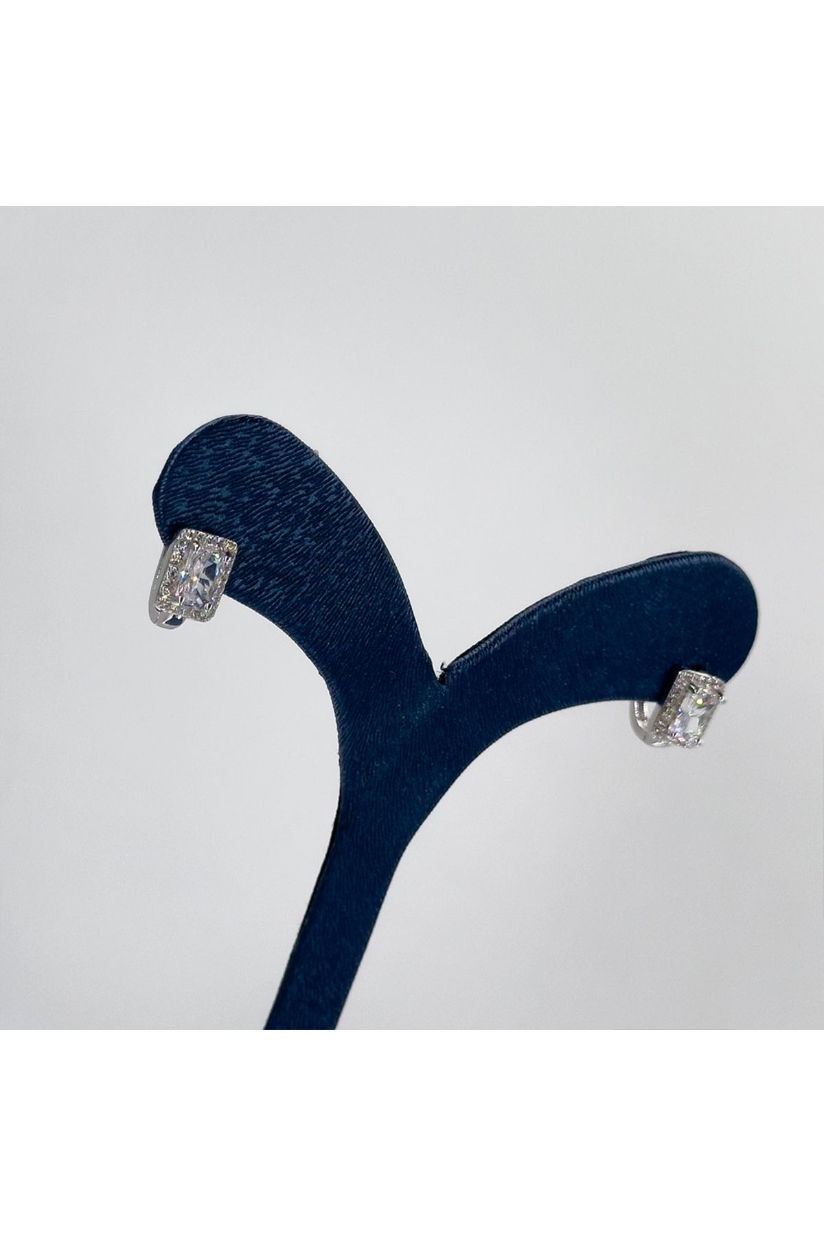 Livora Jewelry Baget Taşlı 925 Ayar Gümüş Küpe