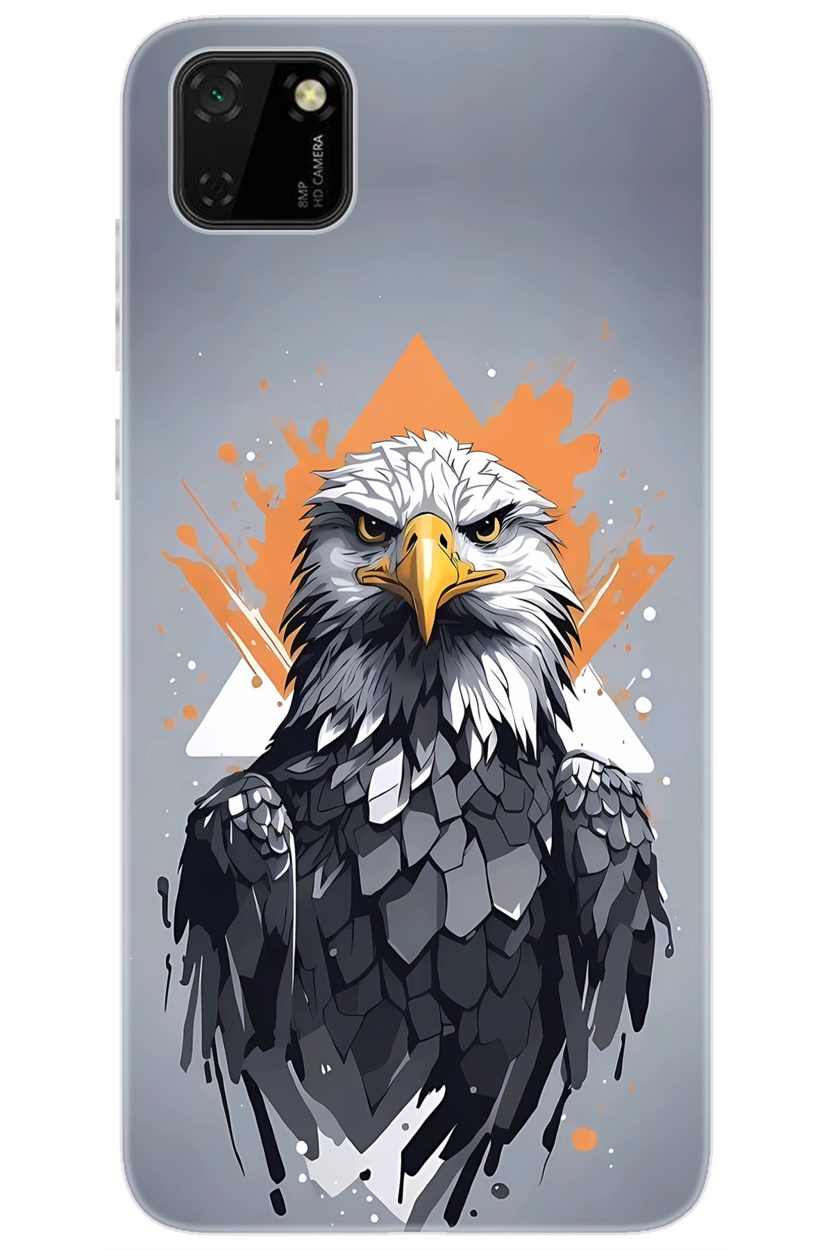 Ceppare Huawei Y5P (DRA-LX9) Uyumlu Kılıf Desen Baskılı Silikon Kartal STK:639 CP-FgpjKgv