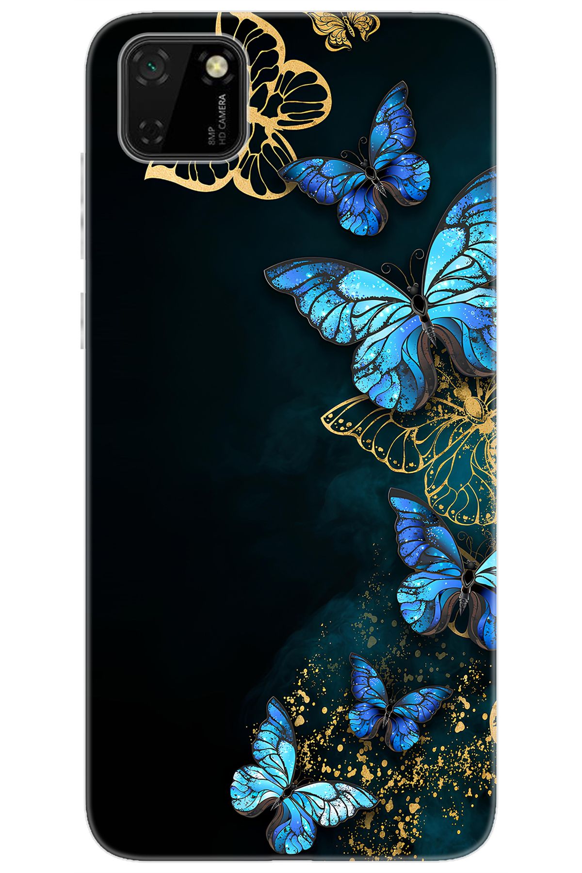 Ceppare Huawei Y5P (DRA-LX9) Uyumlu Kılıf Desen Baskılı Silikon Kelebekler STK:721 CP-sDQeiQ7