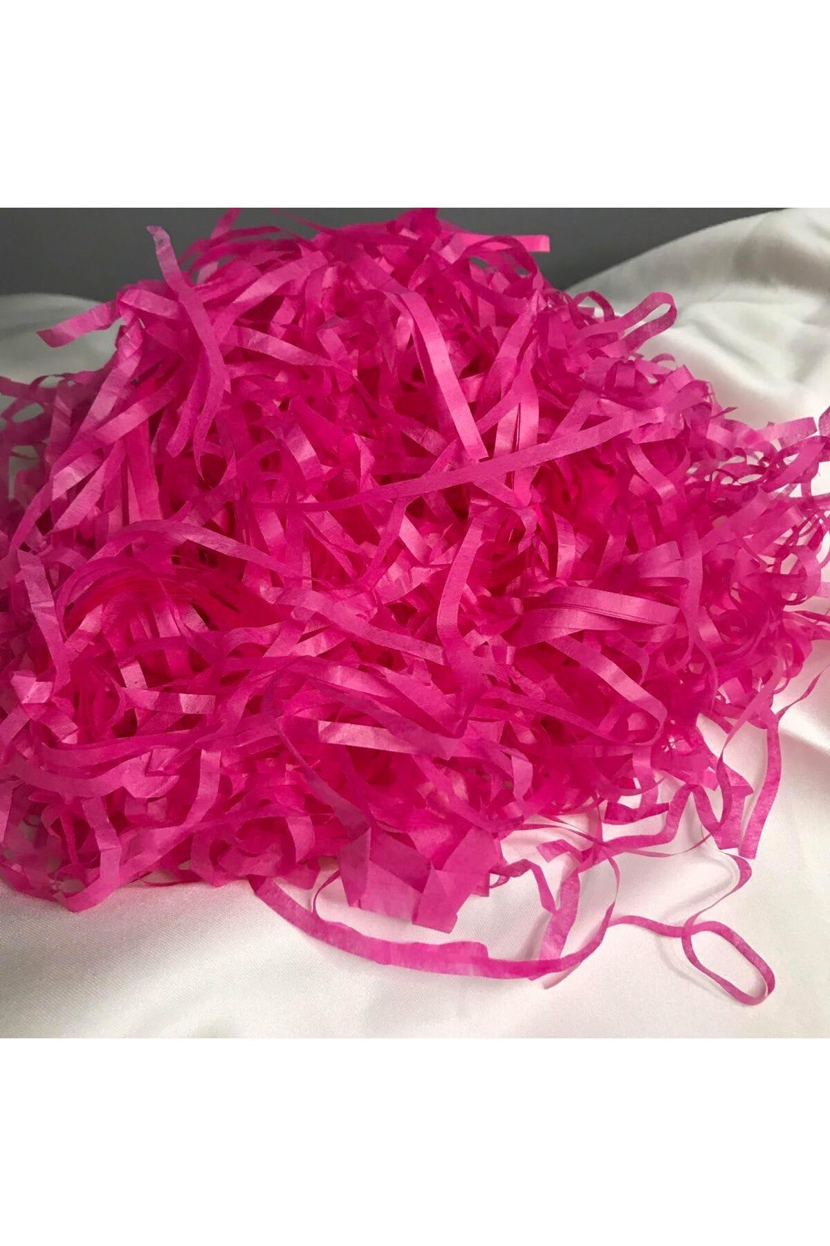 STOREMAX nffashopm Fuşya Kırpık Pelür Kağıt Kırpıntısı Dark Pink Shredded Tissue Paper - 50 gram st