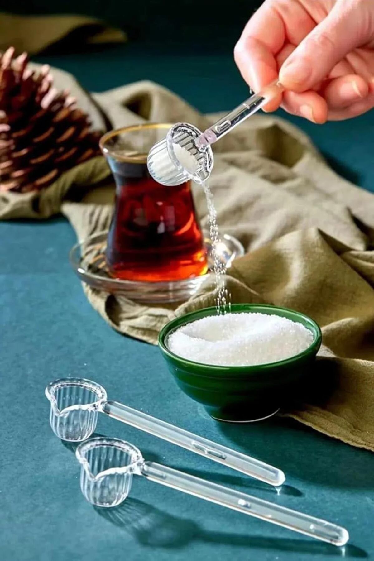 STOREMAX nffashopm Adet Mika Plastik Şeker ve Tuz Kaşığı, 3'lü Sunum Kaşığı Seti Mika Plastik store