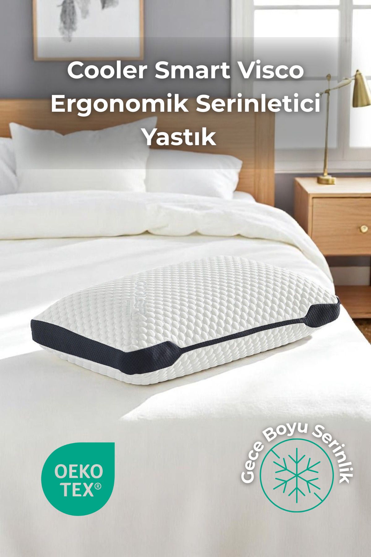 Sevinse Home Cooler Smart Visco Ergonomik Serinletici Boyun Destekli Yastık