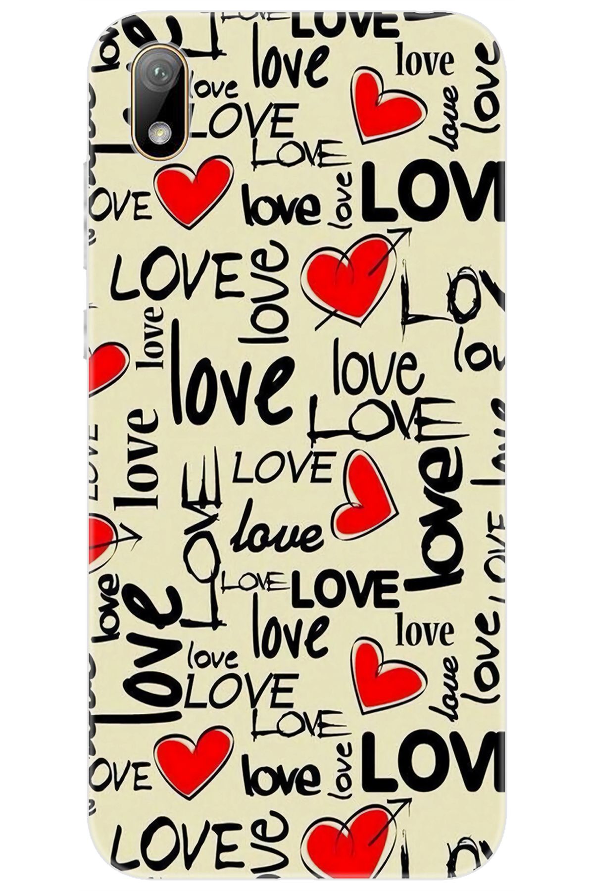 Ceppare Huawei Y5 2019 (AMN-LX2/LX9) Uyumlu Kılıf Desen Baskılı Silikon Love Serisi STK:728 CP-vqNamqL