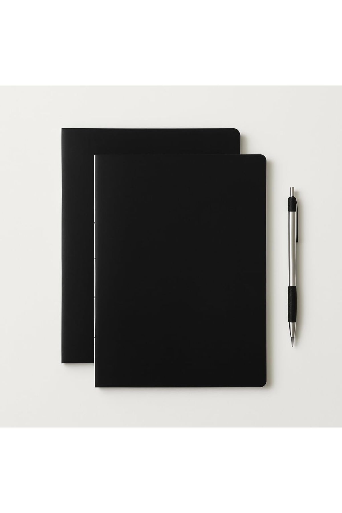 STOREMAX nffashopm Tanıtım Özel Tasarım Siyah Kraft Kapaklı A4 Defter - 180 Derece Açılabilir, Sırtı