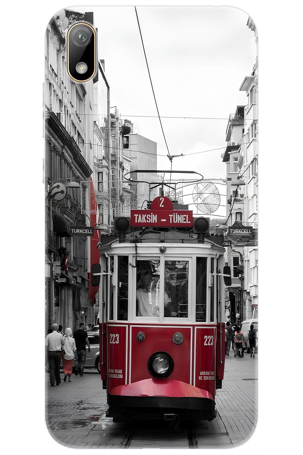 Ceppare Huawei Y5 2019 (AMN-LX2/LX9) Uyumlu Kılıf Desen Baskılı Silikon Tramvay STK:691 CP-CvPMP73