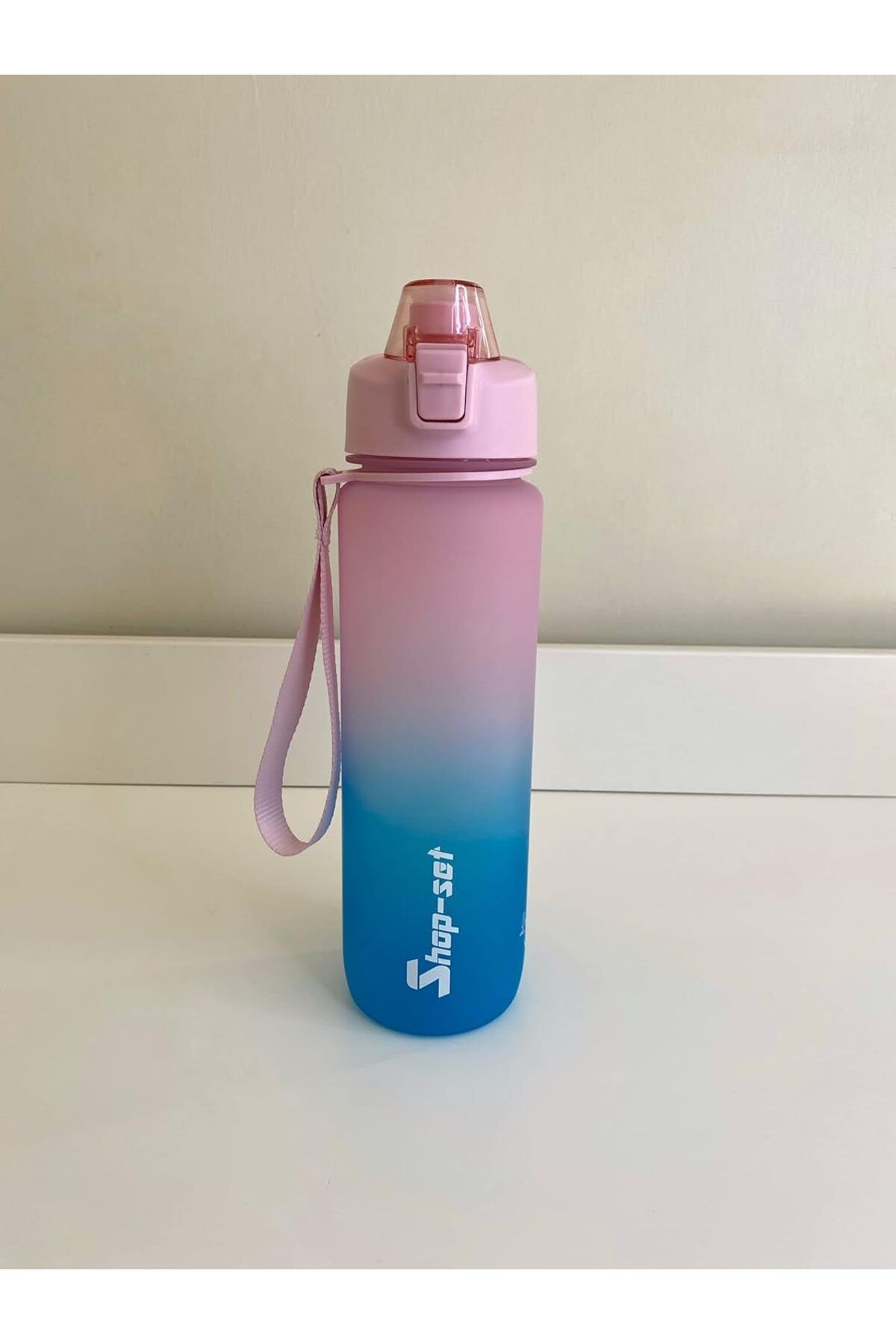 STOREMAX daiviolastore 1000 ML Tritan Motivasyonlu Su Matarası SÜZGEÇLİ (PEMBE-TURKUAZ MAVİ) DLStore 990