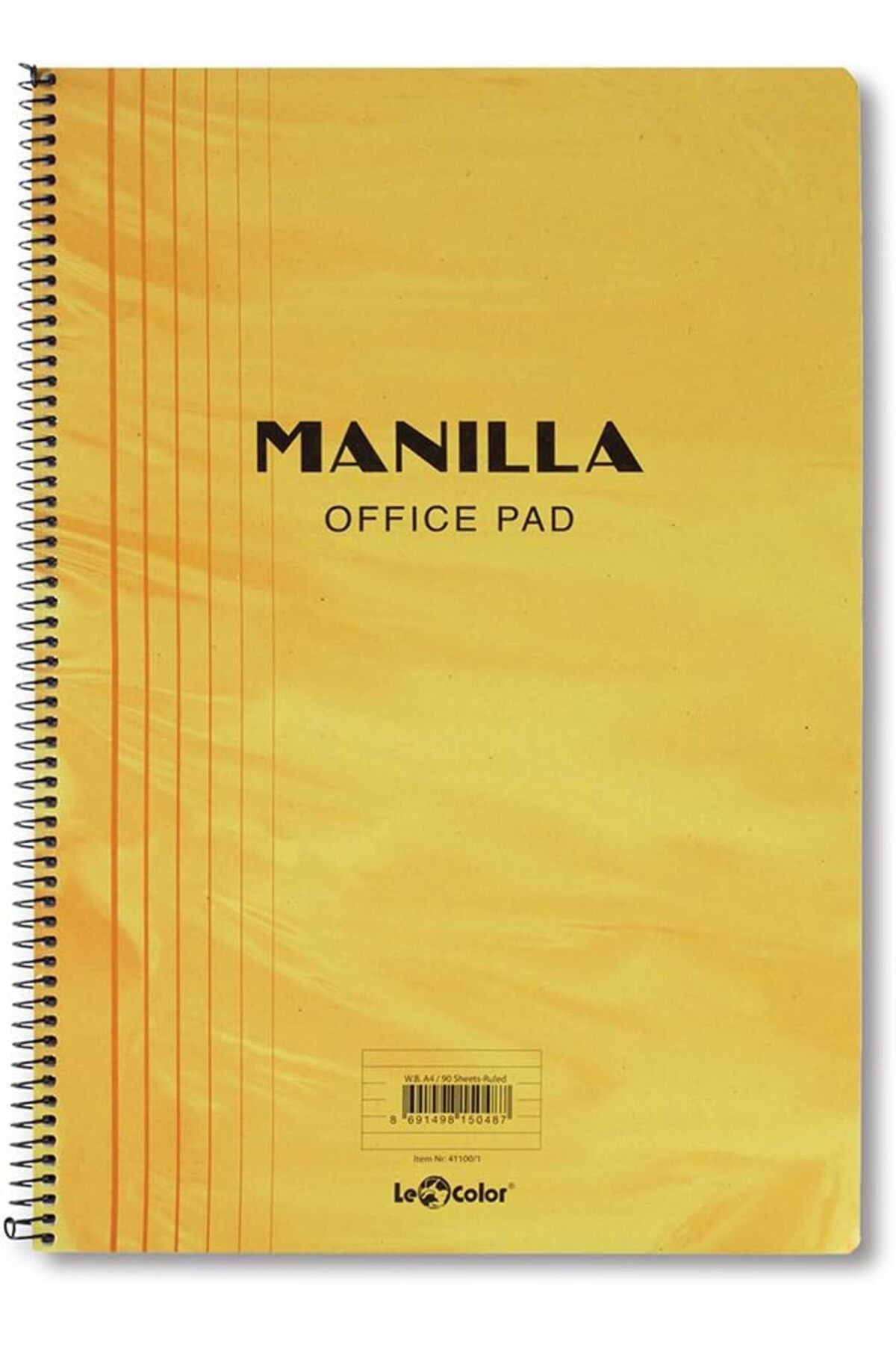 STOREMAX cmllashop Color 41100/2 Manila Notebook Yumuşak kapak, 1.hamur kağıt Spiralli, Sarı 542093