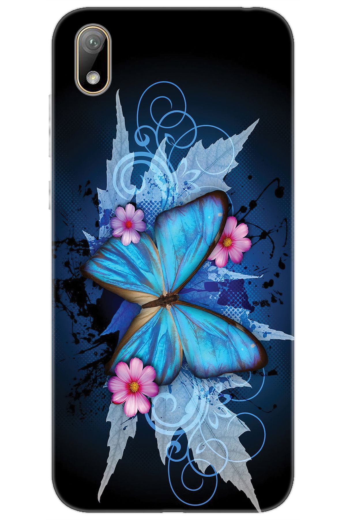 Ceppare Huawei Y5 2019 (AMN-LX2/LX9) Uyumlu Kılıf Desen Baskılı Silikon Kelebek Resim STK:550 CP-POdXnmS