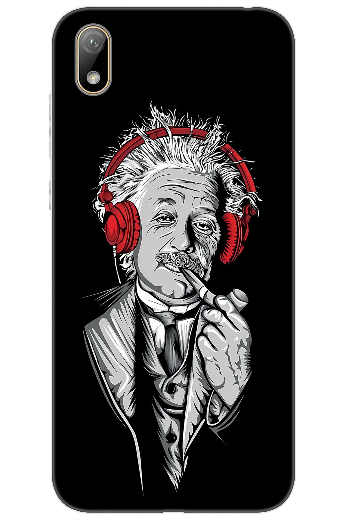 Ceppare Huawei Y5 2019 (AMN-LX2/LX9) Uyumlu Kılıf Desen Baskılı Silikon Albert Einstein STK:658 CP-p2TKOYI