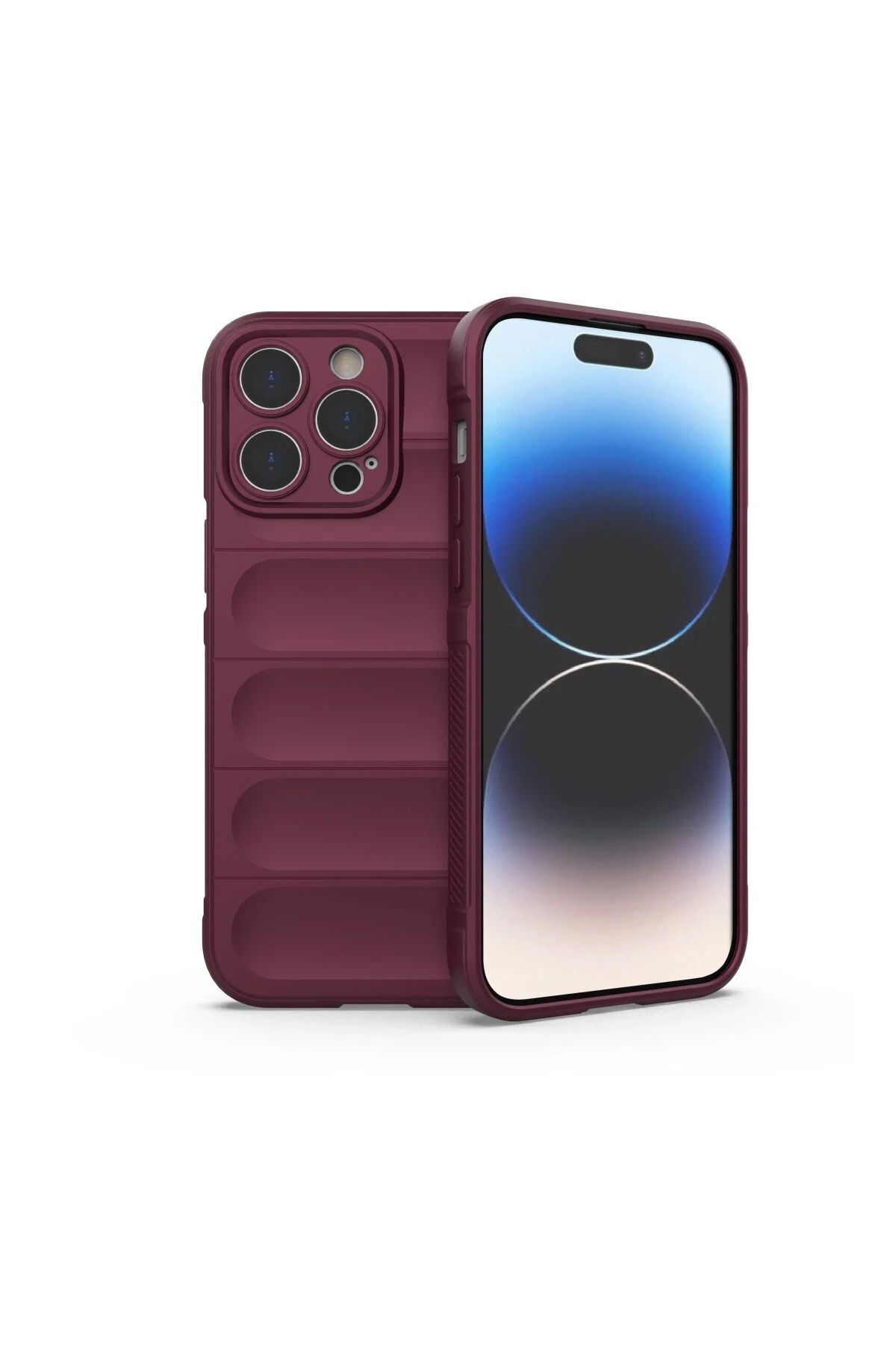 NewFace iPhone 14 Pro Max uyumlu Kılıf Optimum Silikon - Bordo JOJUA