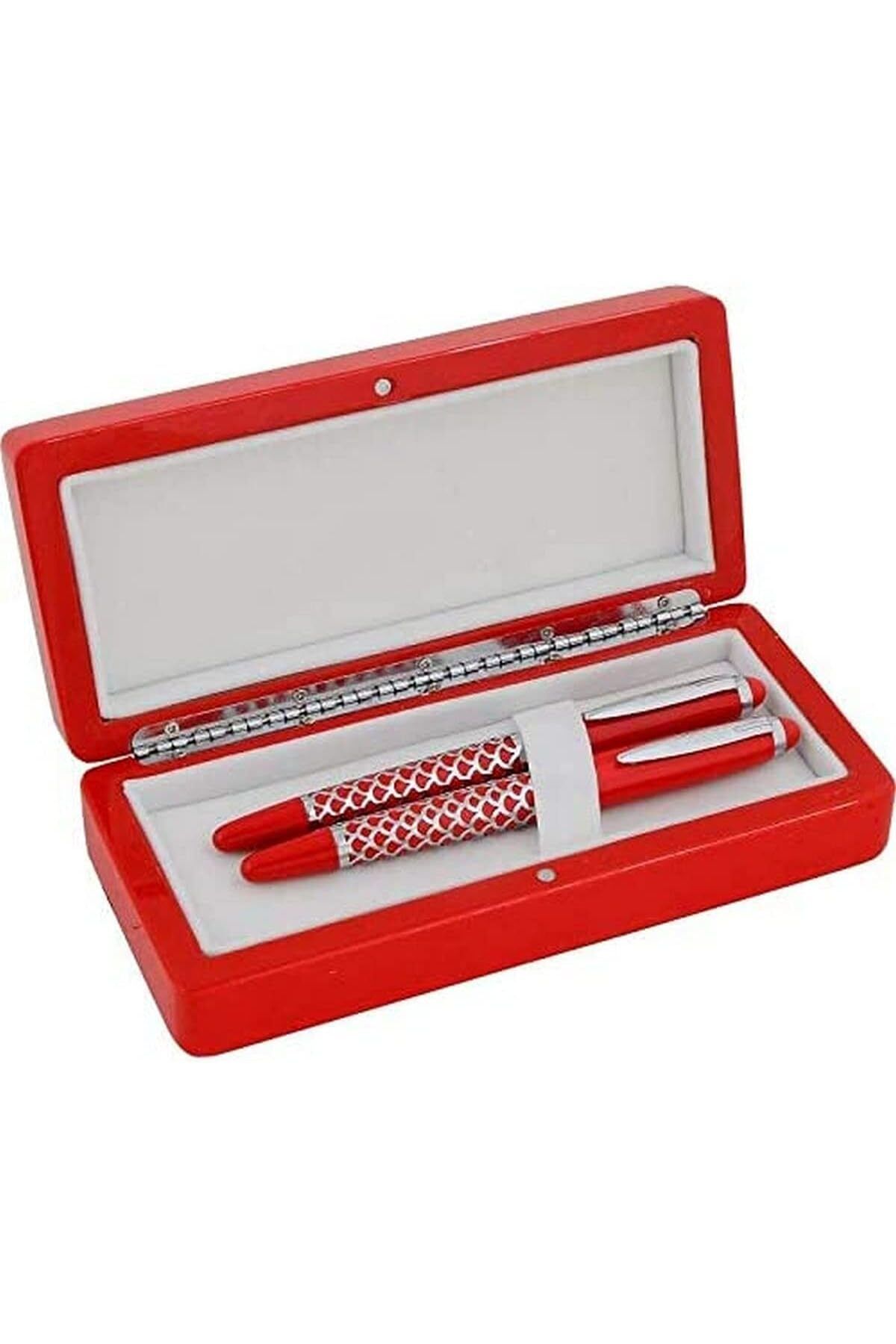 STOREMAX nffashopm Duke Serisi M01 Words Kırmızı Dolma Kalem+Roller Kalem storestarx 1051353