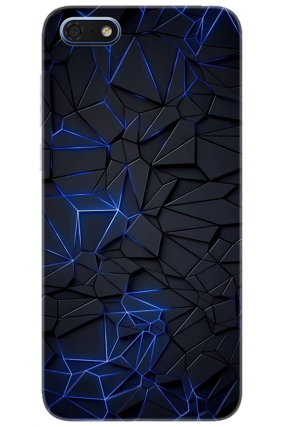Ceppare Huawei Y5 2018 (DRA-L21) Uyumlu Kılıf Desen Baskılı Silikon Prizmatik Tasarım STK:667 CP-sm3u55N