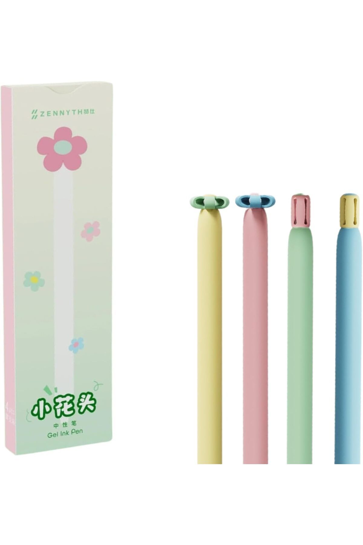 STOREMAX nffashopm Mavi Mürekkepli Daisy (Papatya) Jel Kalem 4'lü storestarx 1051353