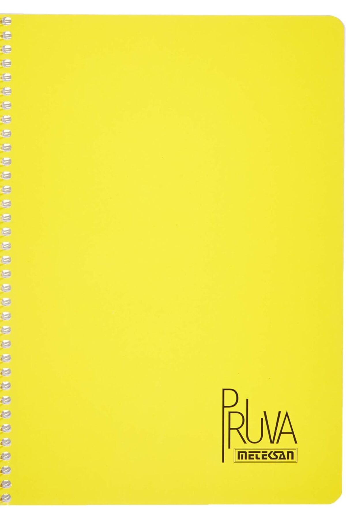 STOREMAX nffashopm Pruva A4 Pet Spiralli Karton Kapaklı Defter 144 Yaprak - Kareli - Sarı storestarx 105135
