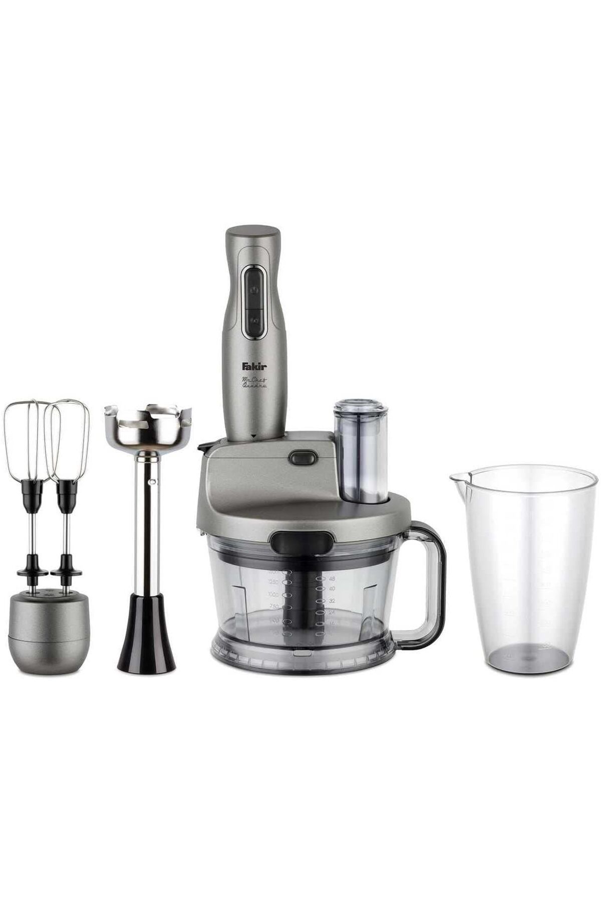 MCreative Mr Chef Quadro Blender Seti, 900 ml Hazne, Paslanmaz Çelik Bıçaklar, Antrasit (8682511901315)