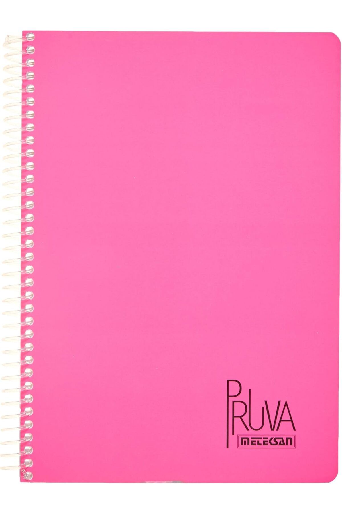 STOREMAX nffashopm Pruva A4 Pet Spiralli Karton Kapaklı Defter 144 Yaprak - Kareli - Fuşya storestarx 10513