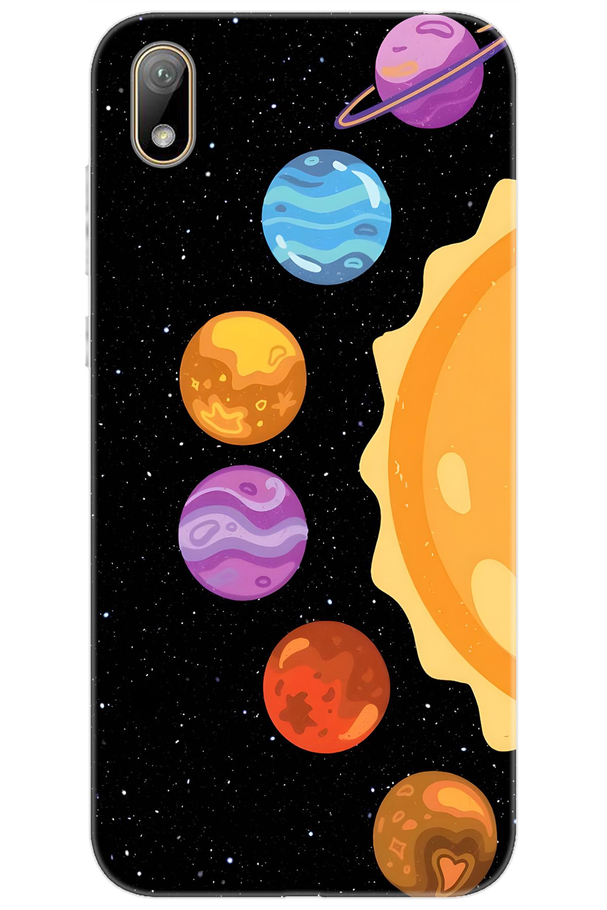 Ceppare Huawei Y5 2019 (AMN-LX2/LX9) Uyumlu Kılıf Desen Baskı Silikon Gezegenler Tasarım STK:685 CP-evUmLhb