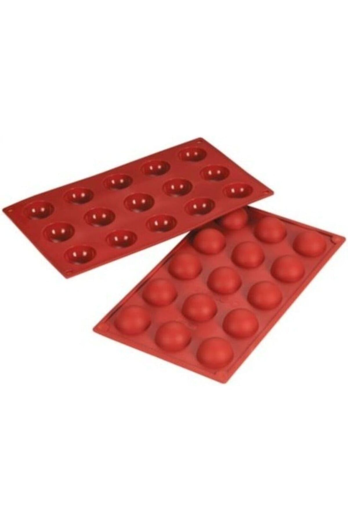 STOREMAX nffashopm Küre 15'li Silikon Kek Pasta Buz Kalıbı Kahverengi ecmelNM445 storestarx 1051353