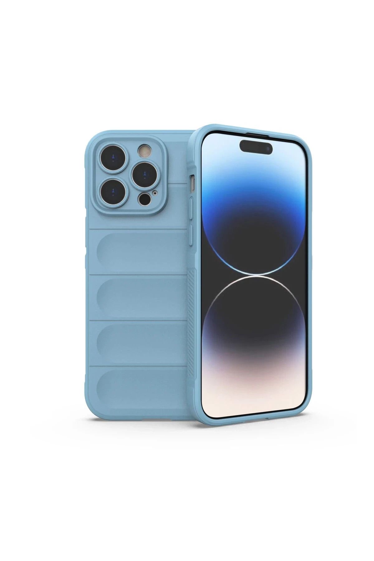 NewFace iPhone 14 Pro Max uyumlu  Kılıf Optimum Silikon - Sky Blue JOJUA
