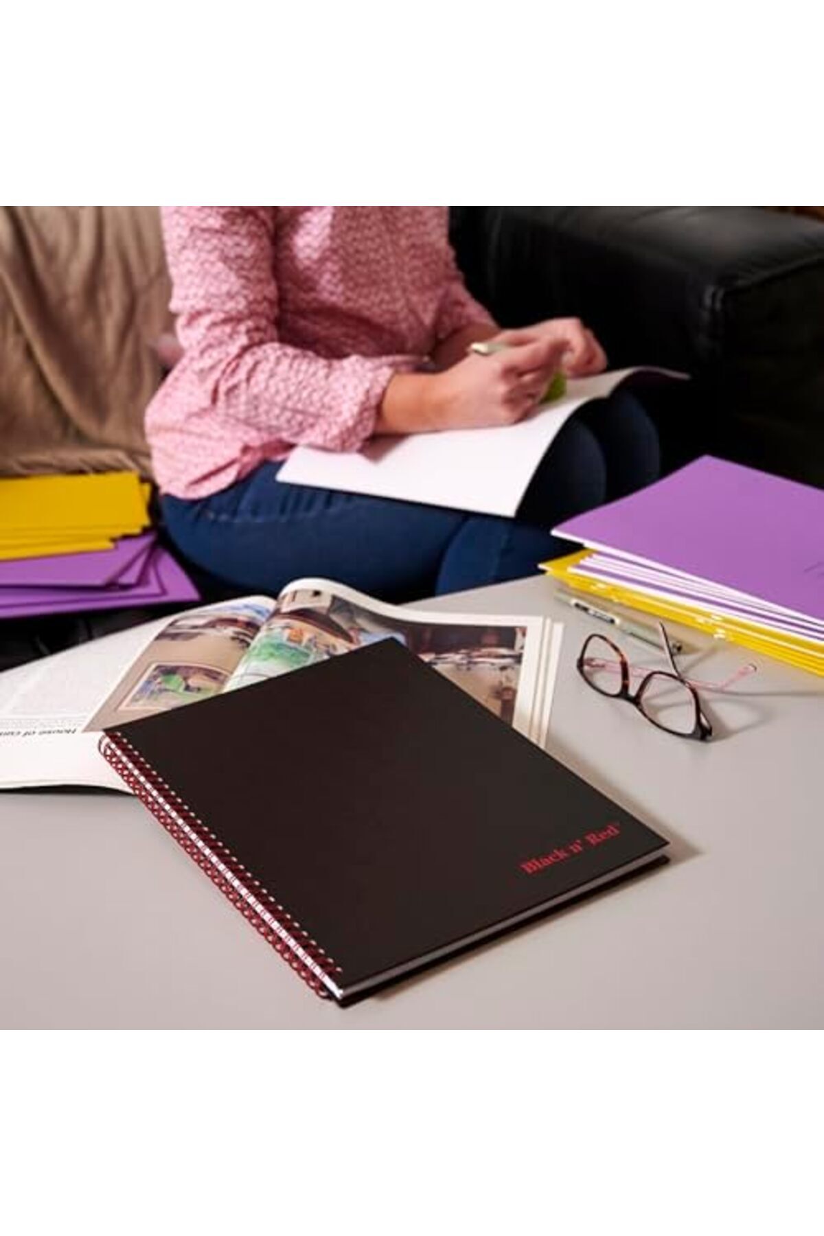 STOREMAX-كمبيوتر محمول Ntwork n' Red مع غطاء صلب، ورق بصري ممتاز، متوافق مع تطبيق Scribzee 3