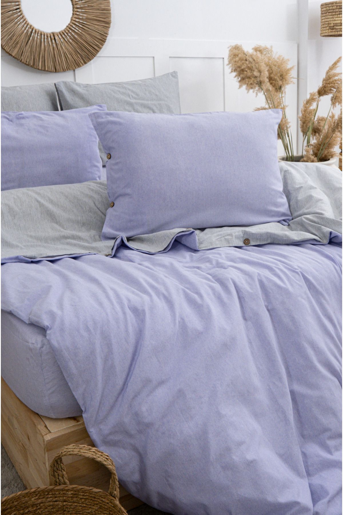 BESTİNA GOLD Natural Soft Çift Kişilik Nevresim Takımı (Lastikli Çarşaflı)