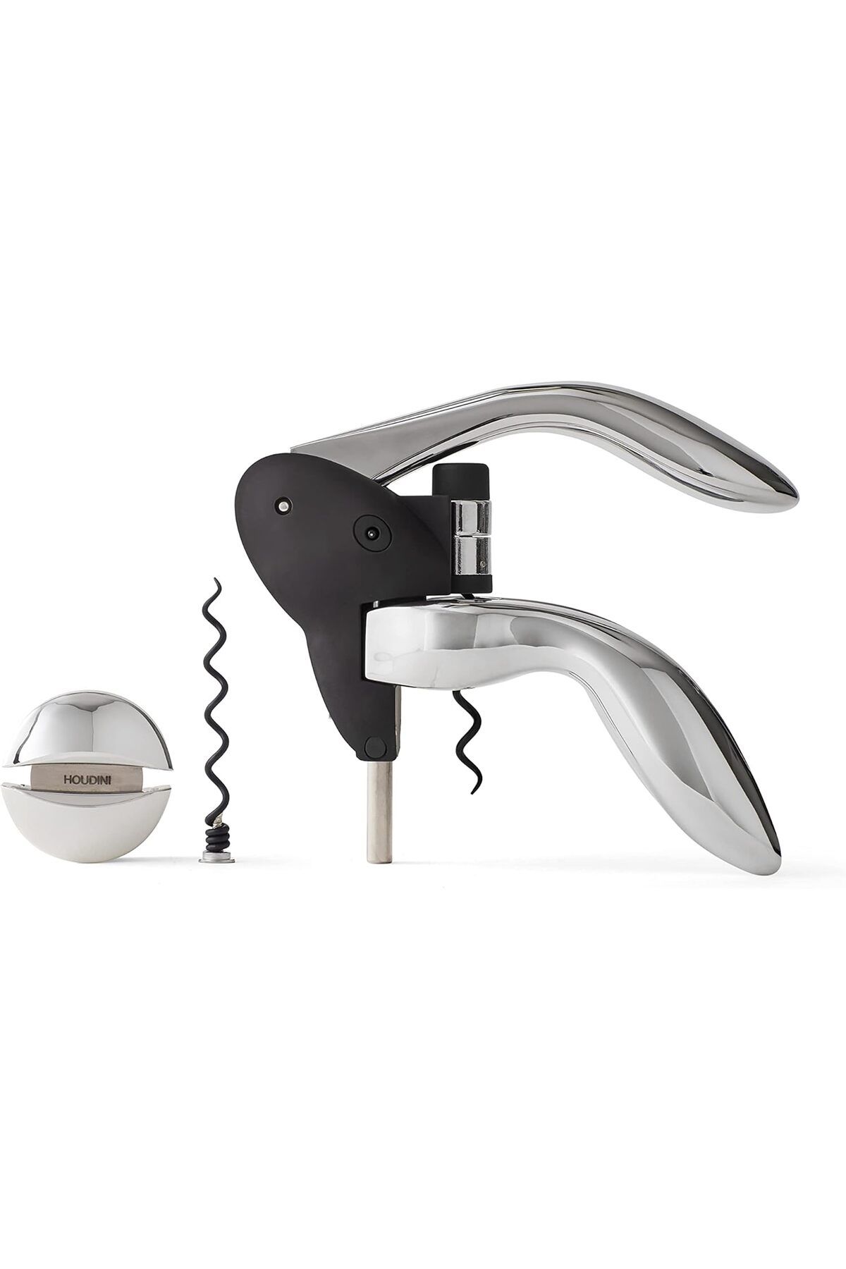 STOREMAX nffashopm Tirbuşon şarap açacağı, folyo kesici ve ekstra spiral dahil, siyah storestarx 1051353