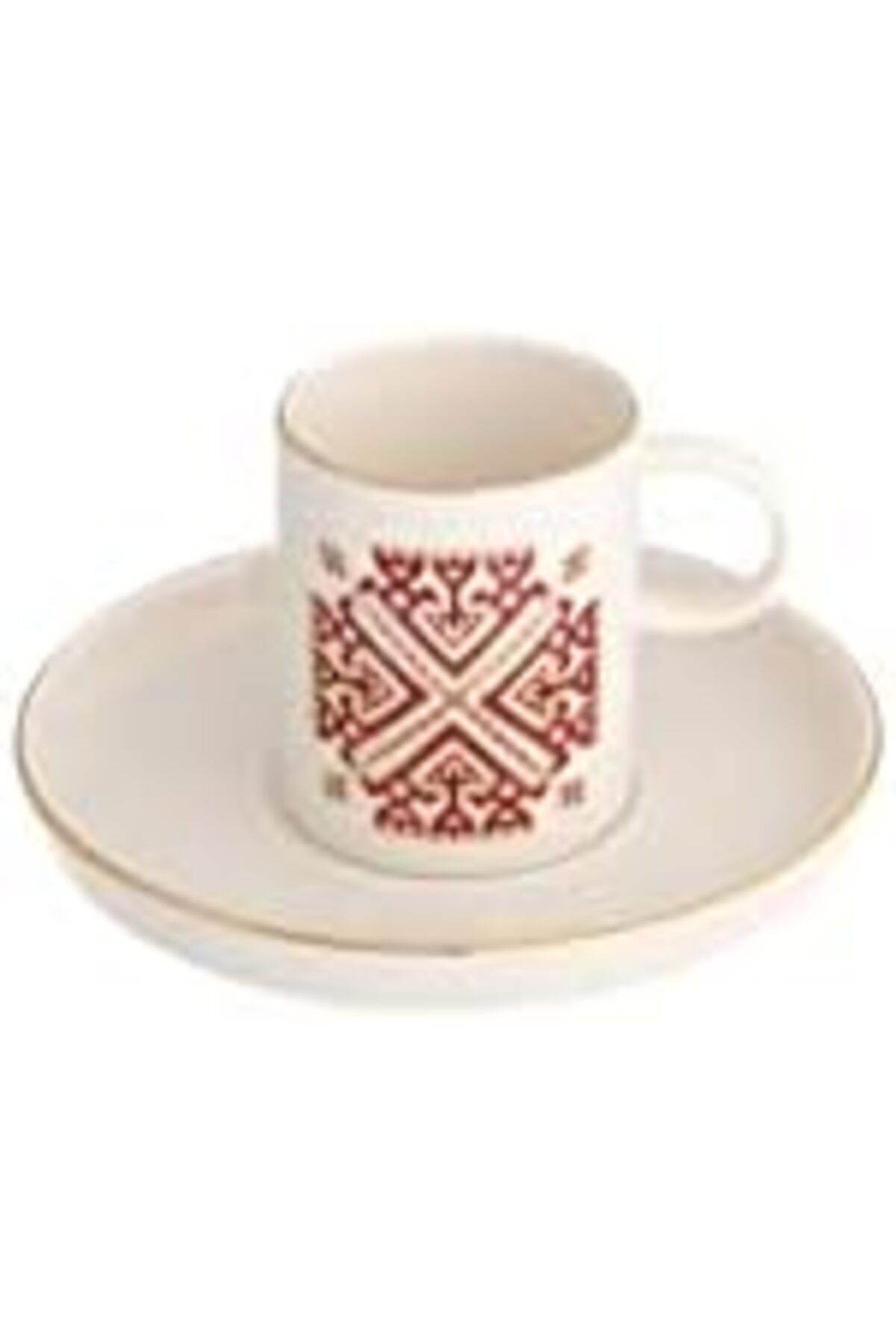 STOREMAX cmllashop Arabesque 4 Parça Kahve Takımı, Çok Renkli 542093