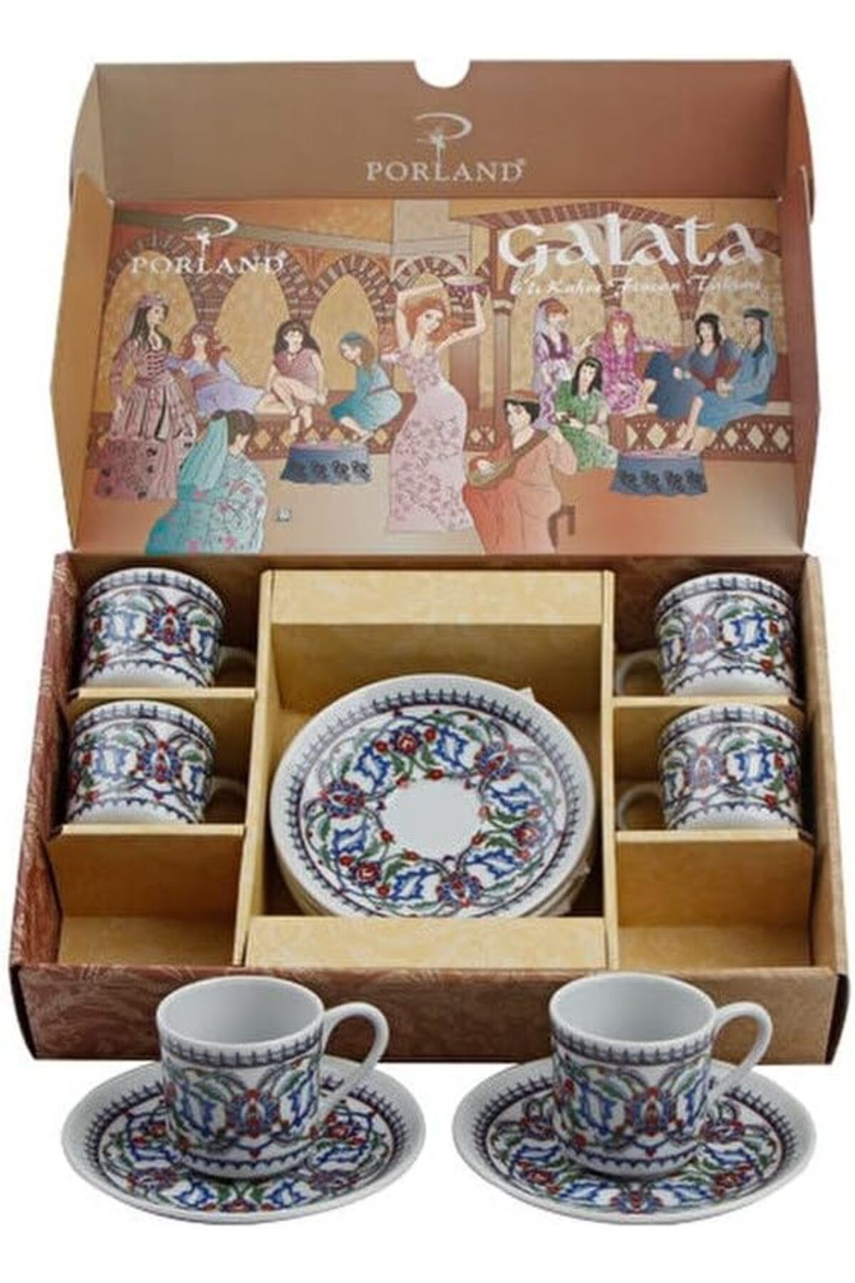 STOREMAX nffashopm 04POR029180 Cihangir Galata 12 Parça Kahve Takımı storestarx 1051353